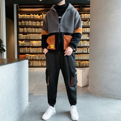 Men's Sweater Korean Style Loose Warm Casual Suit